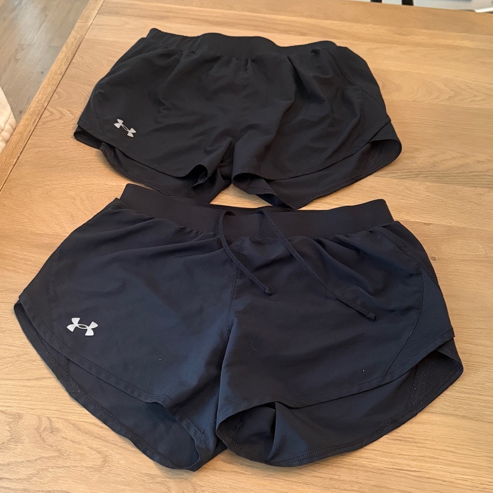 Pair of Under Armour Black Women's Layered Athletic Shorts